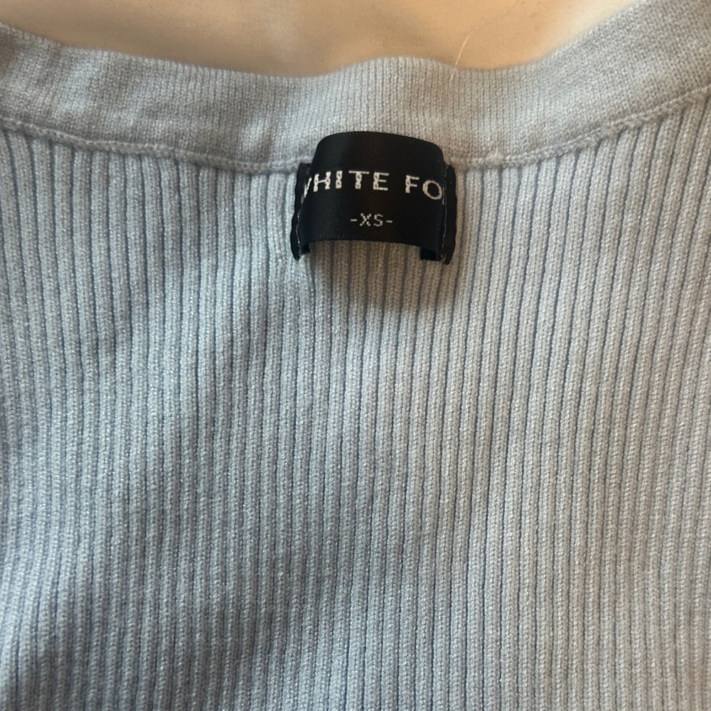 Light blue Ribbed Tank top - Picture 2 of 3
